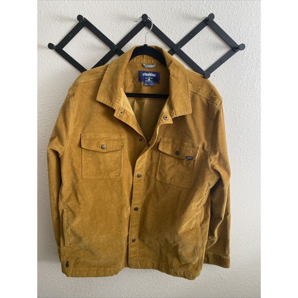 Chubbies Corduroy Snap Jacket Mustard Tan Size XL - Picture 1 of 8